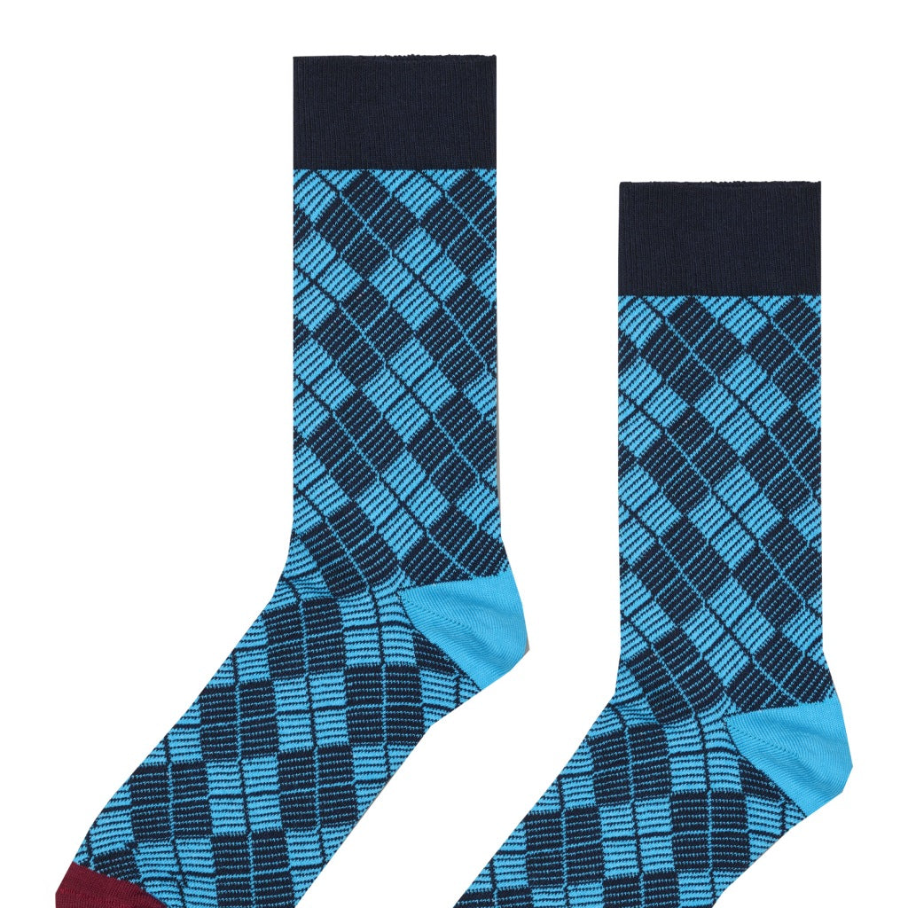 HAPPY SOCKS MINI ARGYLE JAQUARD en color AZUL (6)