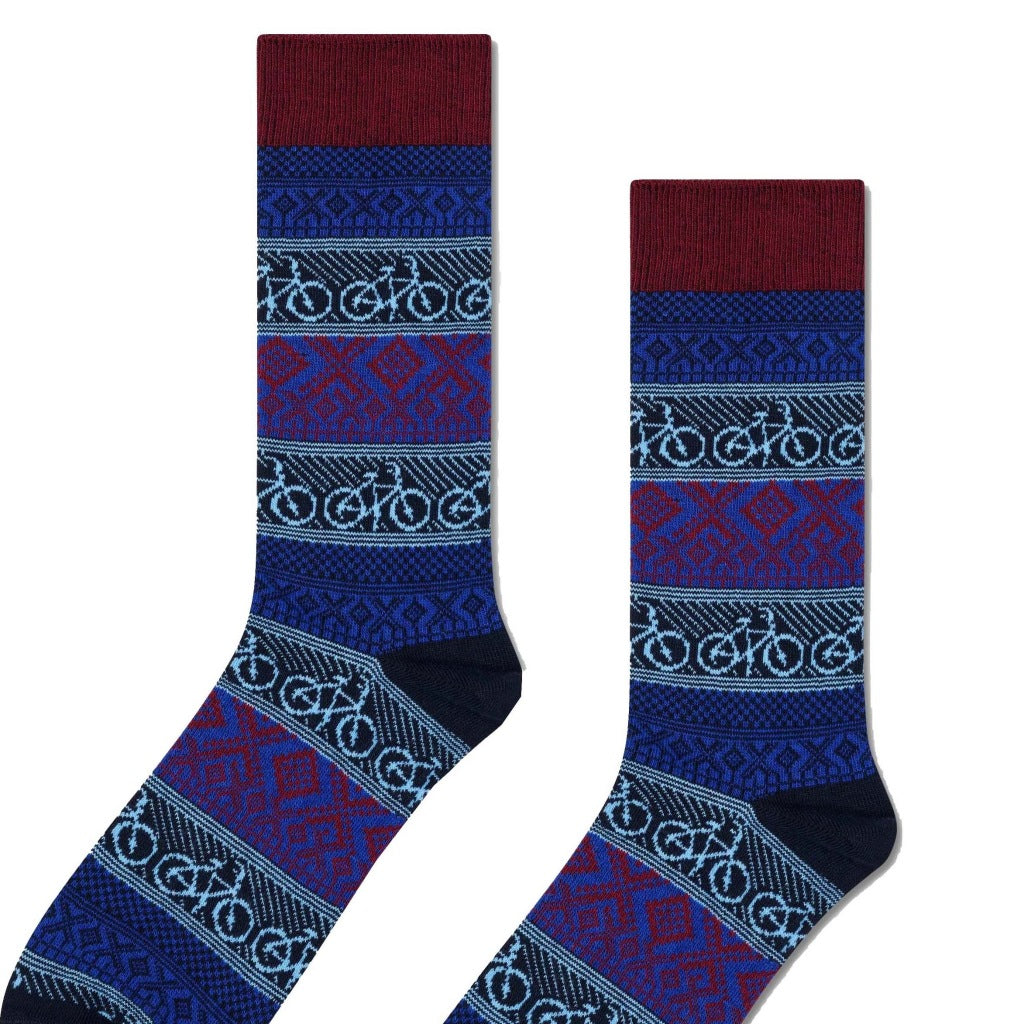 HAPPY SOCKS BIKE JAQUARD en color AZUL (5)