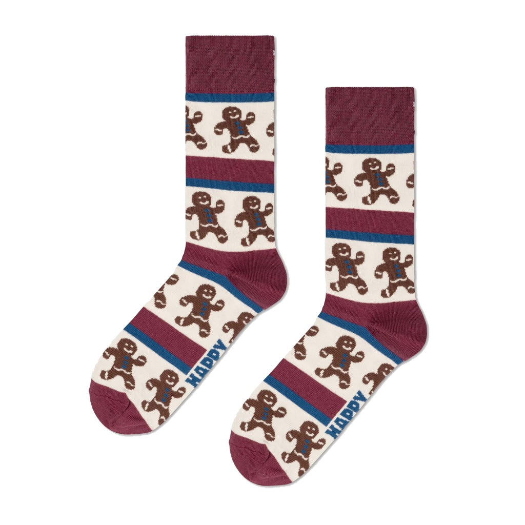 HAPPY SOCKS GINGERBREAD STRIPE en color BURDEOS (4)