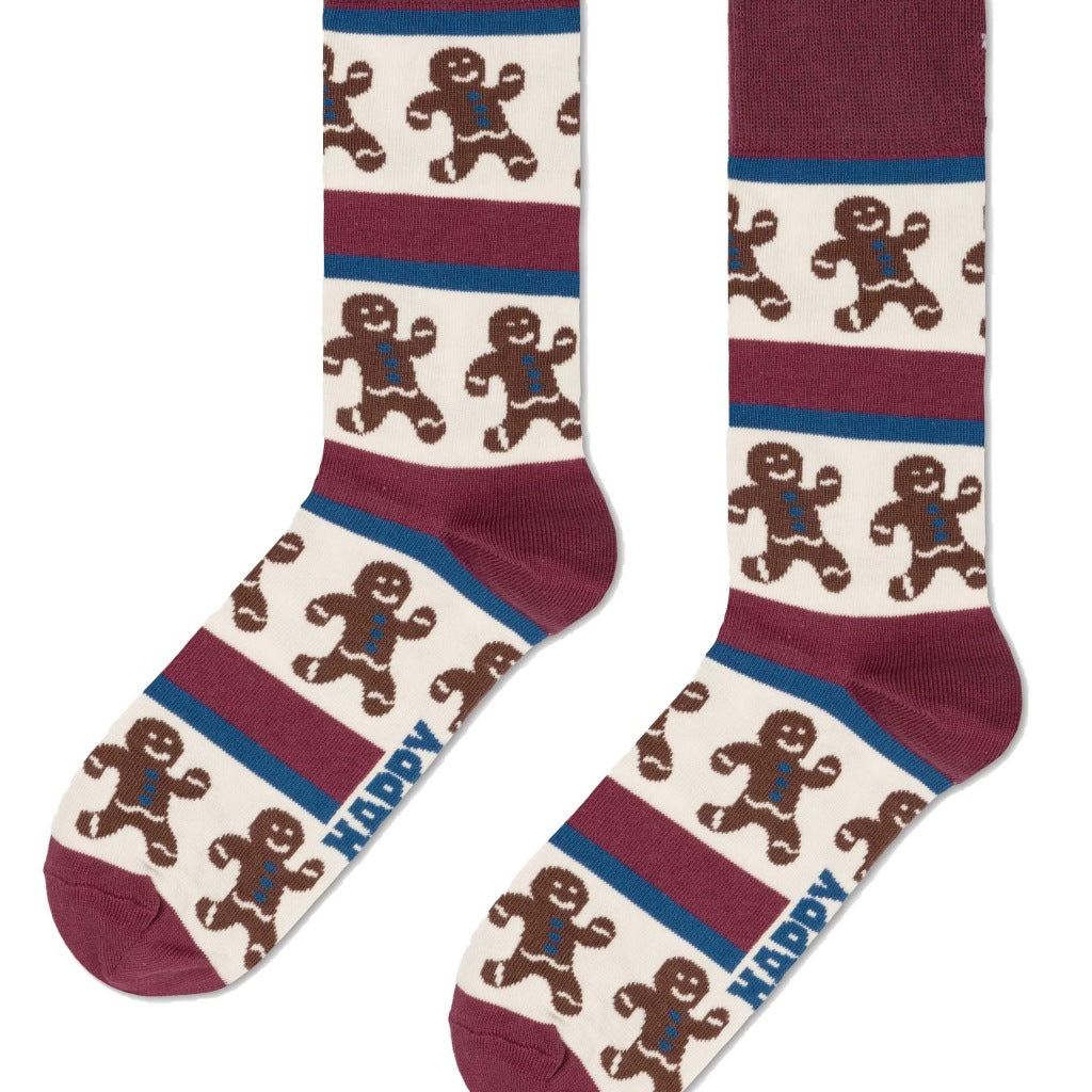 HAPPY SOCKS GINGERBREAD STRIPE en color BURDEOS (5)