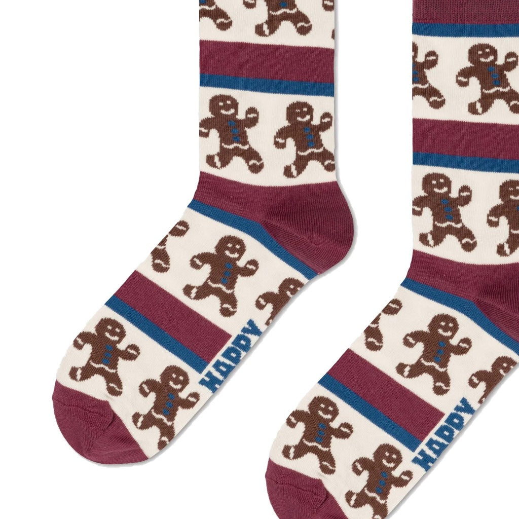 HAPPY SOCKS GINGERBREAD STRIPE en color BURDEOS (6)