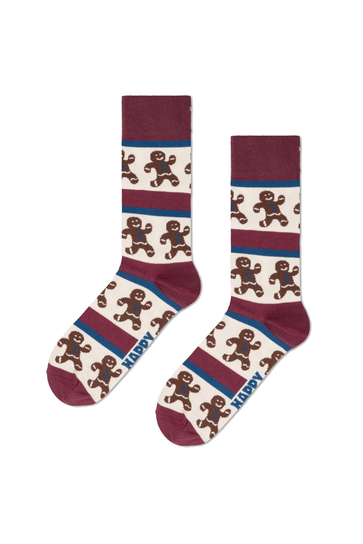 HAPPY SOCKS GINGERBREAD STRIPE en color BURDEOS (1)