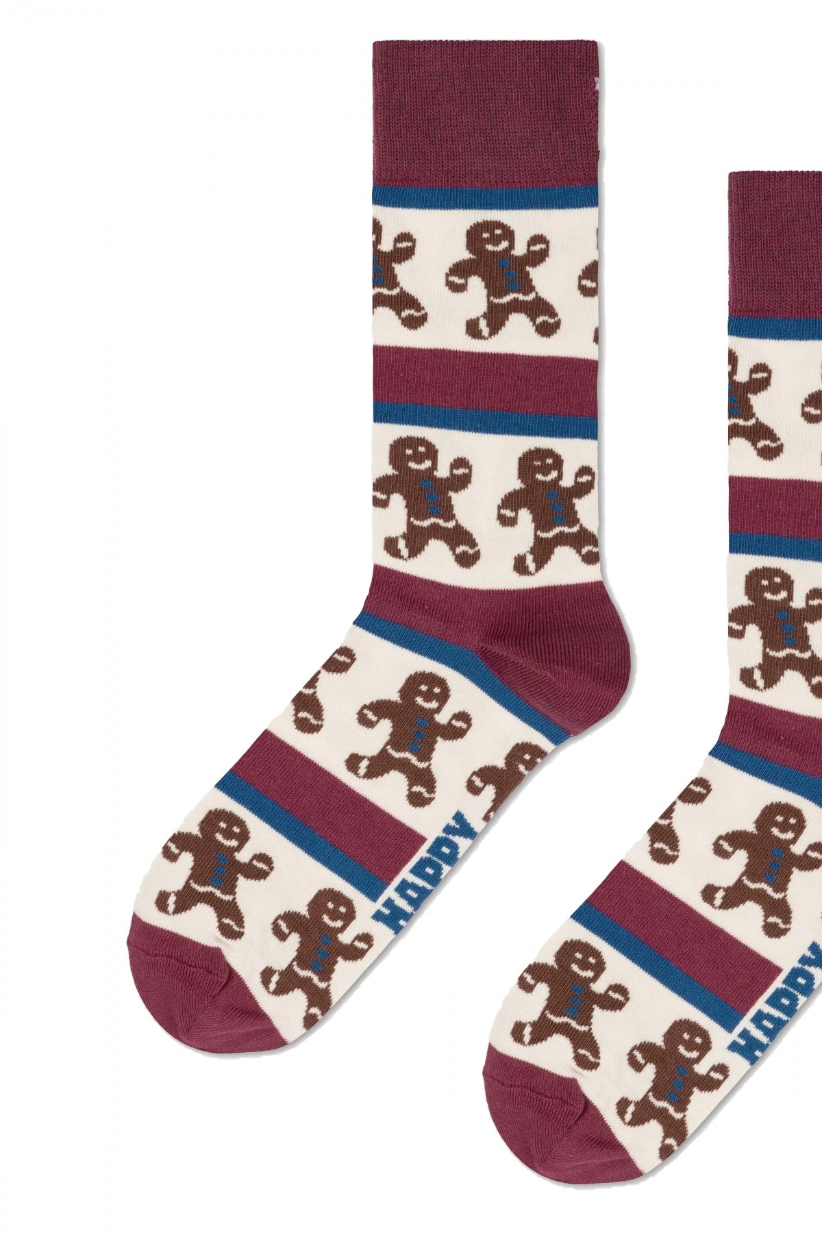 HAPPY SOCKS GINGERBREAD STRIPE en color BURDEOS (2)