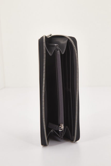 CALVIN KLEIN KK SLEEK ZIP AROUND SOLID en color NEGRO (3)