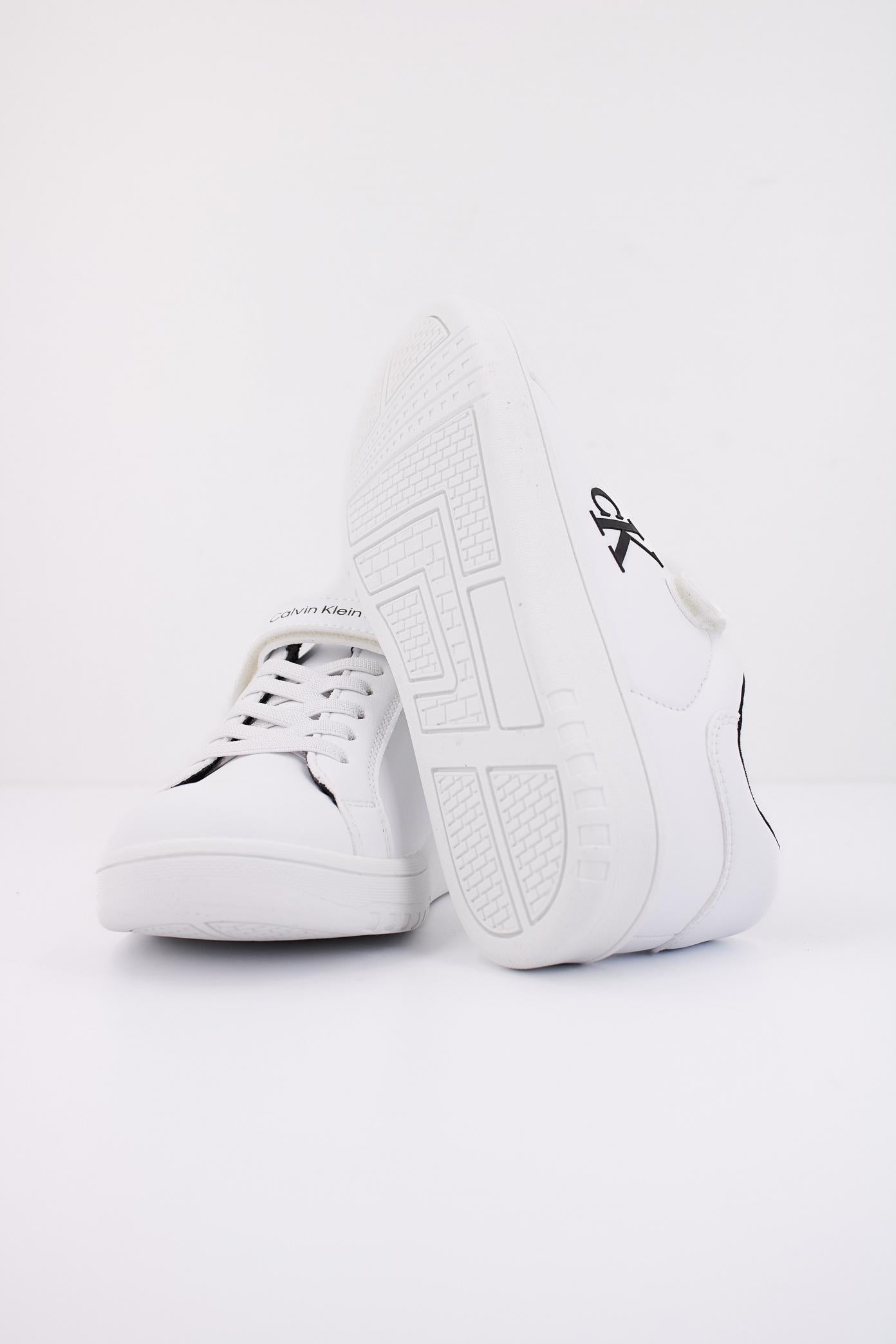 CALVIN KLEIN SNEAKER BASSA LACCI VELCR en color BLANCO (5)