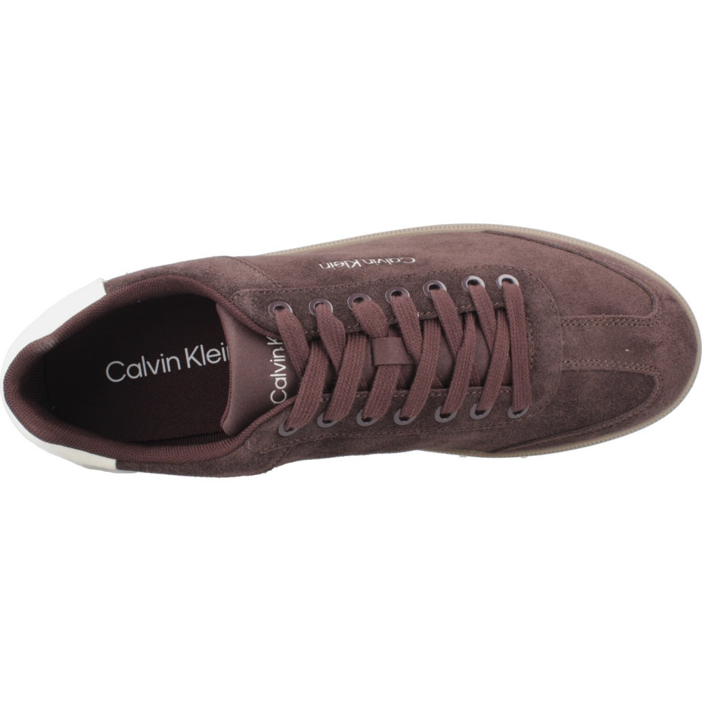 CALVIN KLEIN LOW CUPSOLE LACEUP SU en color MARRON (7)