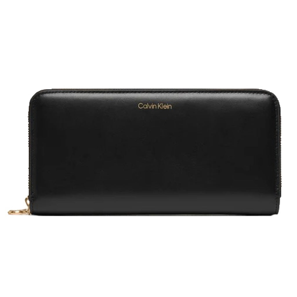 CALVIN KLEIN CK LARGE ZIP AROUND en color NEGRO (4)