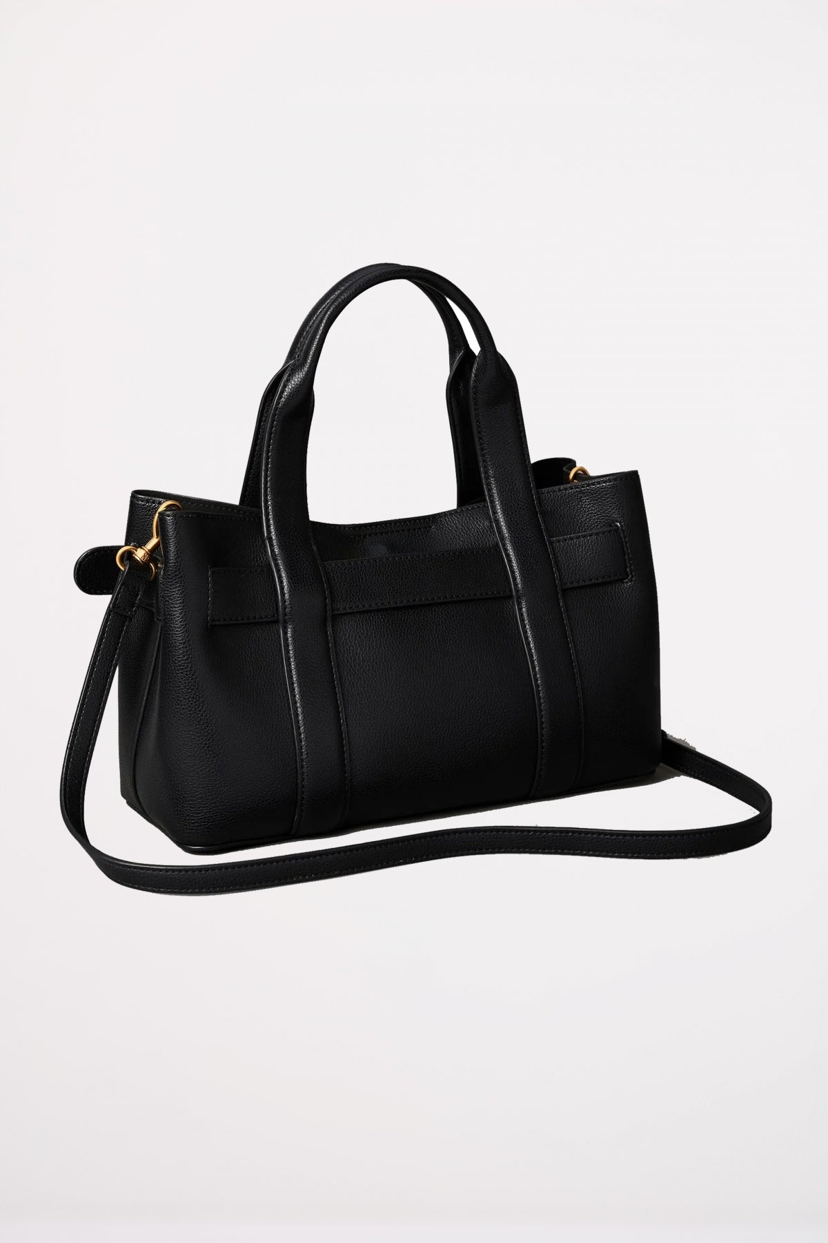 CALVIN KLEIN BUCKLE MINI TOTE WITH ST en color NEGRO (2)