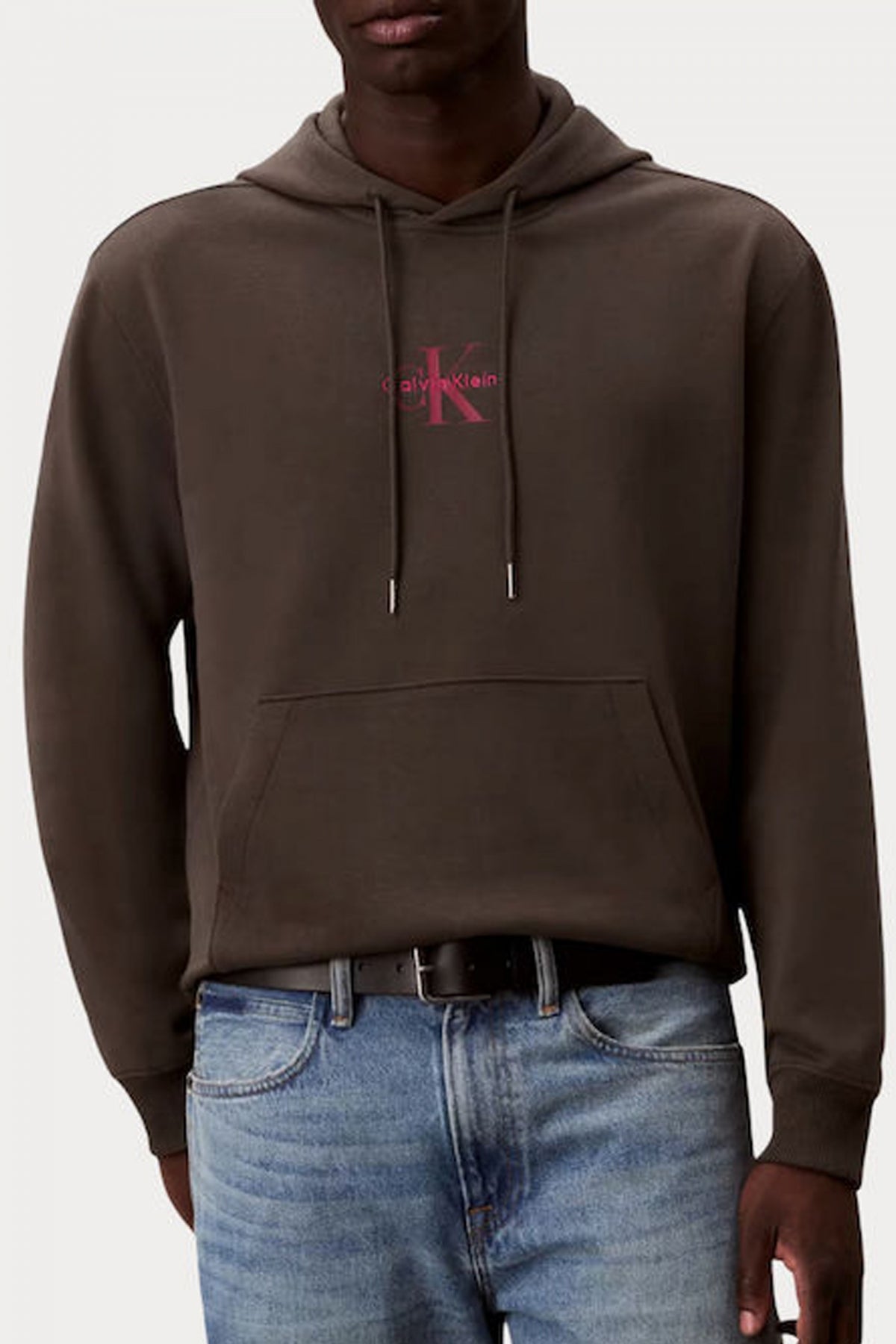 CALVIN KLEIN LS EU TERRY MICRO MON en color MARRON (1)