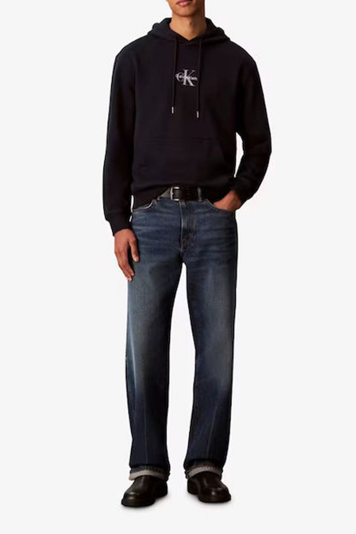 CALVIN KLEIN LS EU TERRY MICRO MON en color AZUL (4)