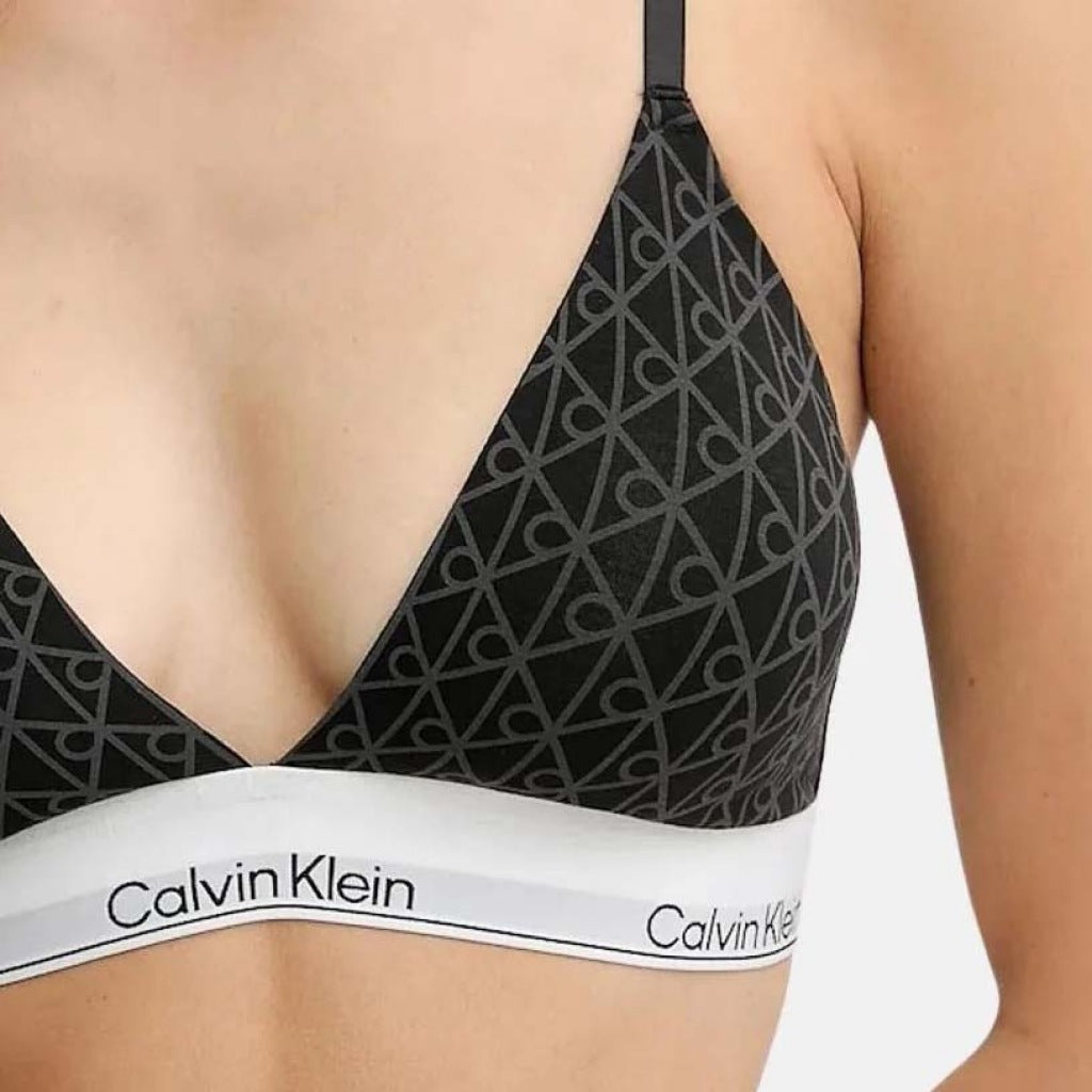 CALVIN KLEIN LIGHTLY LINED TRIANGLE en color NEGRO (6)