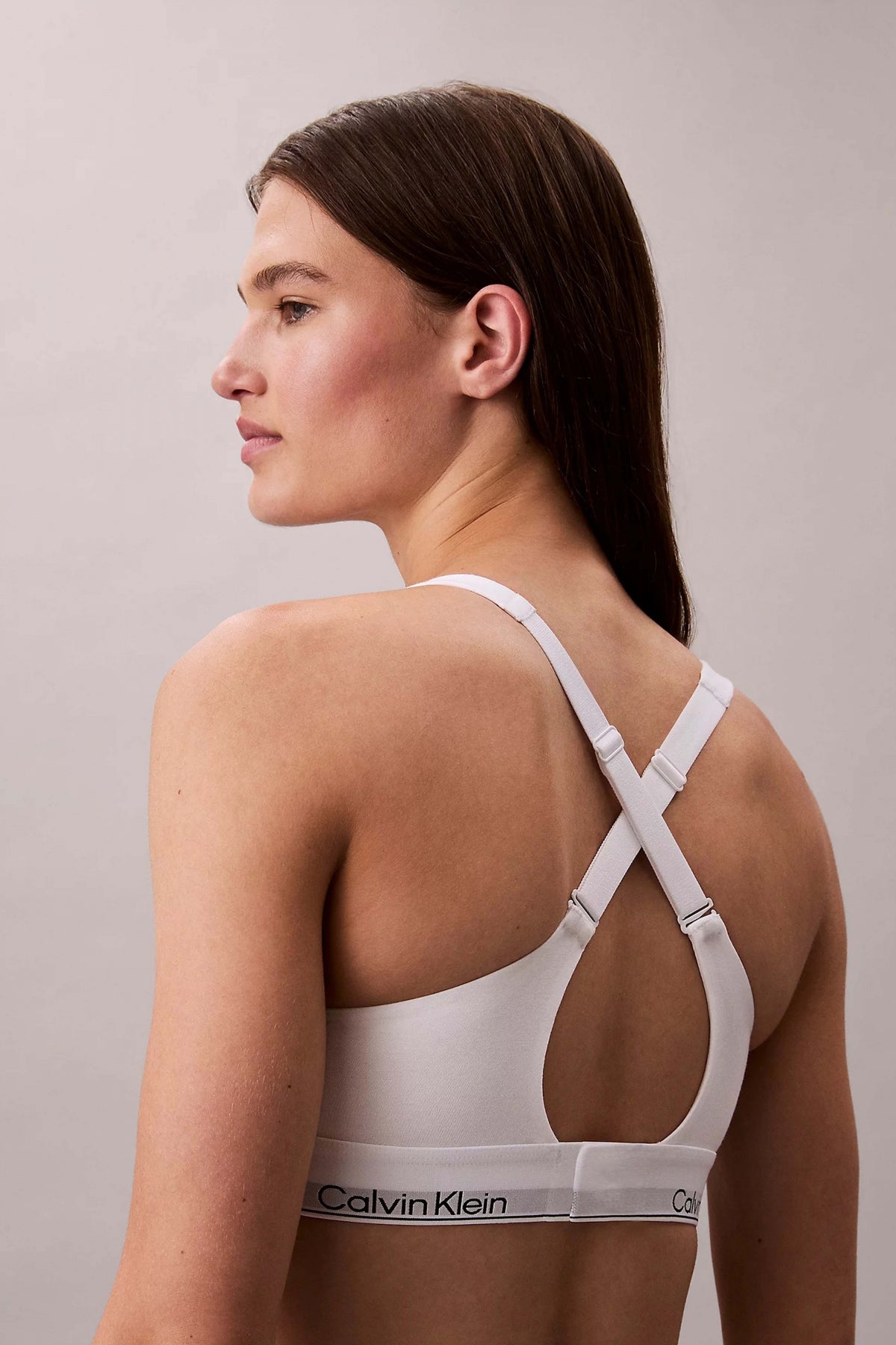 CALVIN KLEIN LIFT BRALETTE ICON COTTON MODAL en color BLANCO (3)