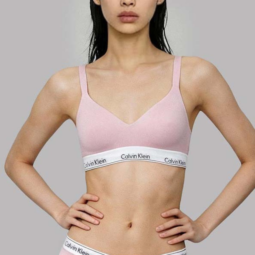 CALVIN KLEIN LIFT BRALETTE ICON COTTON MODAL en color ROSA (6)