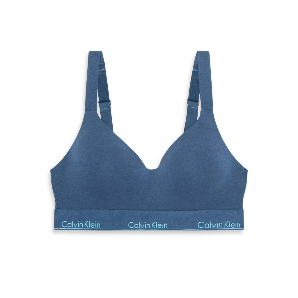 CALVIN KLEIN LIFT BRALETTE ICON COTTON MODAL en color AZUL (4)
