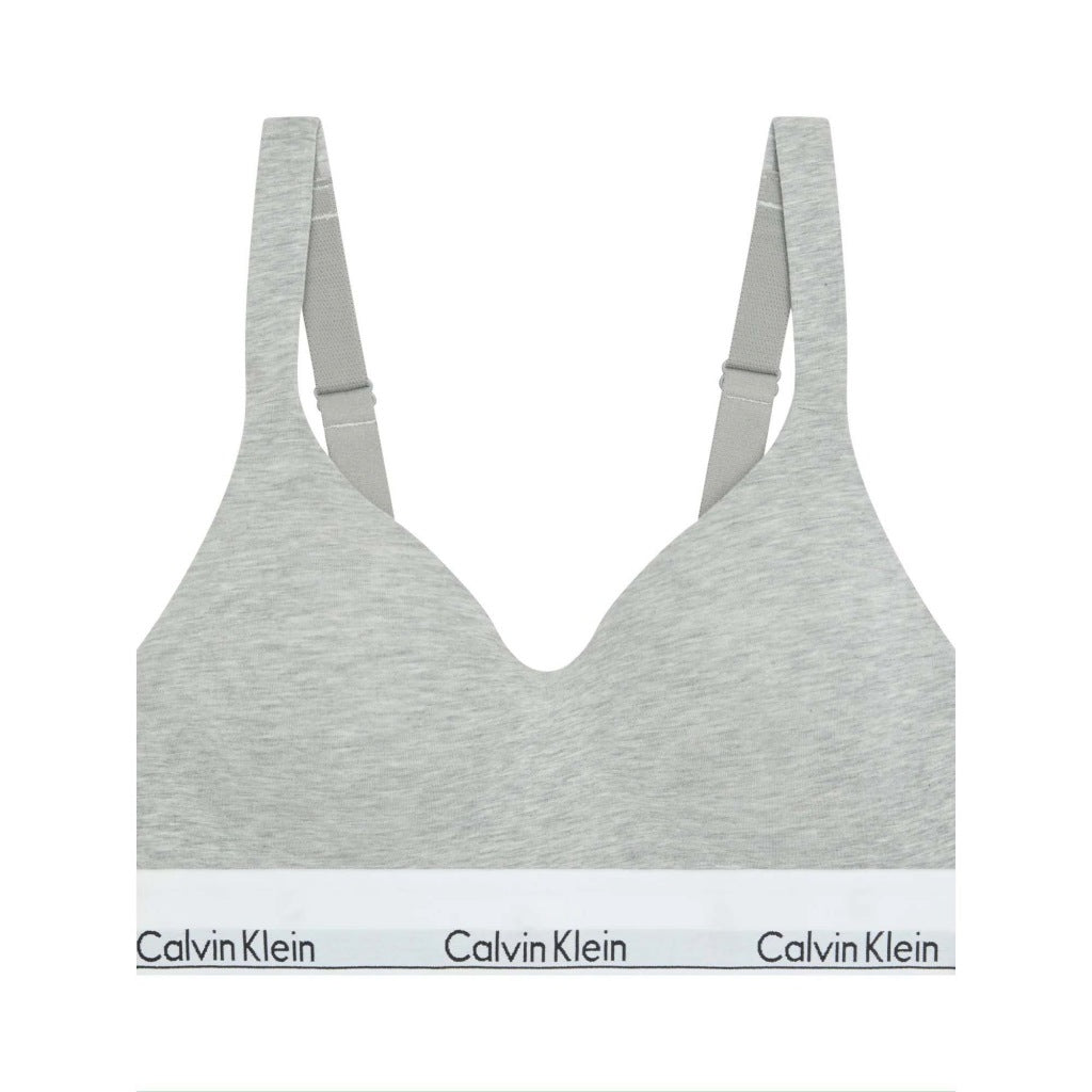 CALVIN KLEIN LIFT BRALETTE ICON COTTON MODAL en color GRIS (4)