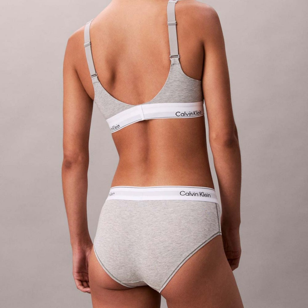 CALVIN KLEIN LIFT BRALETTE ICON COTTON MODAL en color GRIS (5)