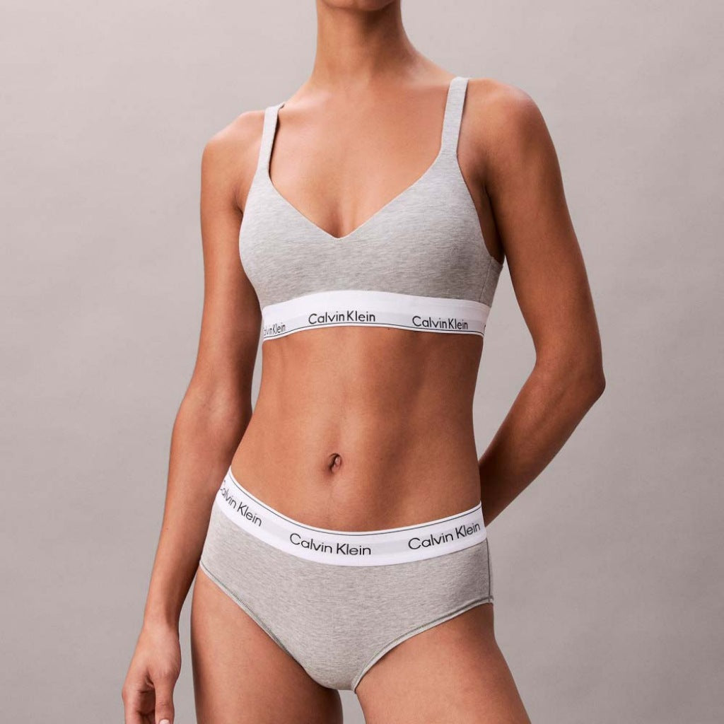 CALVIN KLEIN LIFT BRALETTE ICON COTTON MODAL en color GRIS (6)