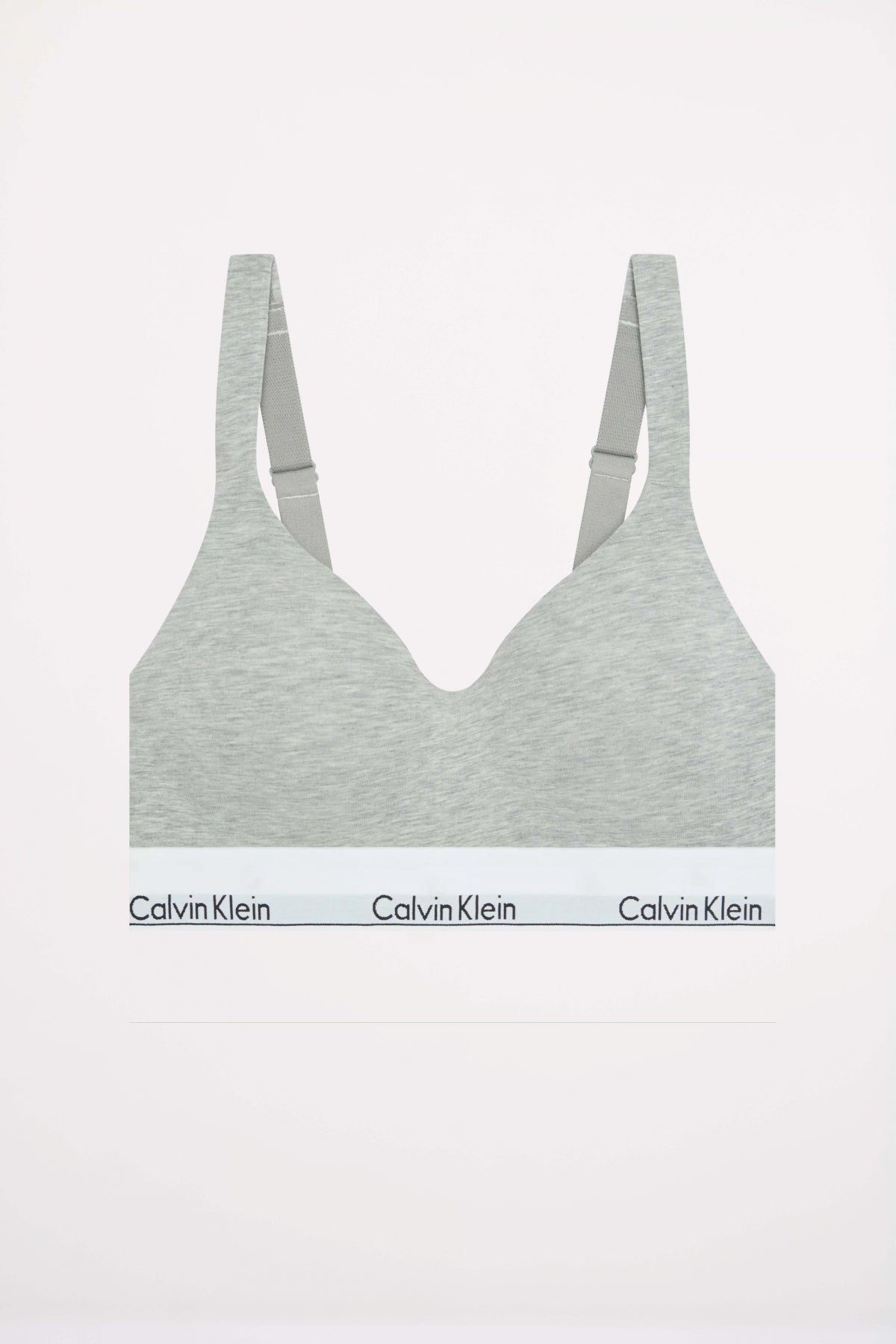 CALVIN KLEIN LIFT BRALETTE ICON COTTON MODAL en color GRIS (1)