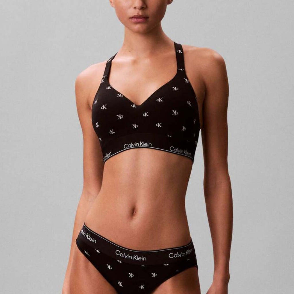 CALVIN KLEIN LIFT BRALETTE ICON COTTON MODAL en color NEGRO (6)