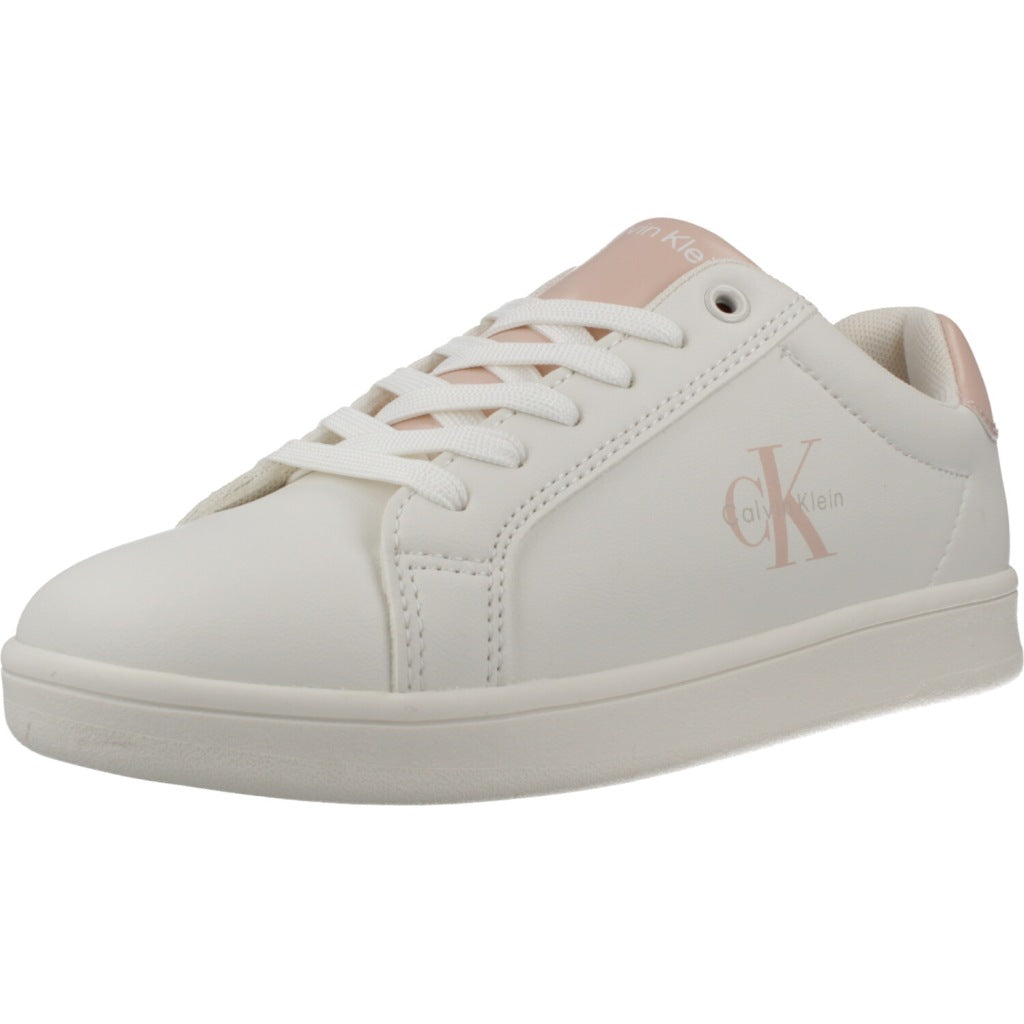 CALVIN KLEIN LOW CUT LACE UP SNEAKER en color BLANCO (1)