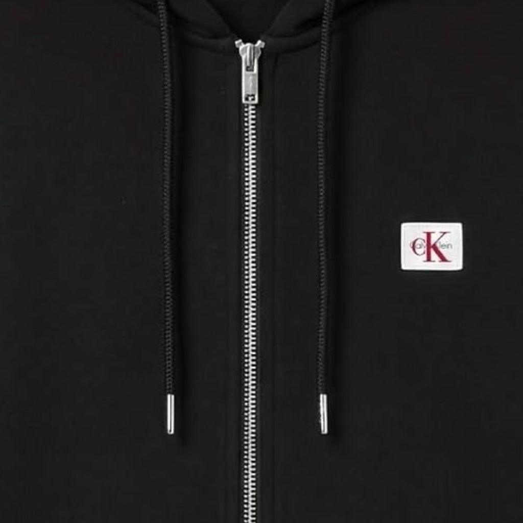 CALVIN KLEIN LVRHG TERRY BADGE FZ HOODIE en color NEGRO (6)