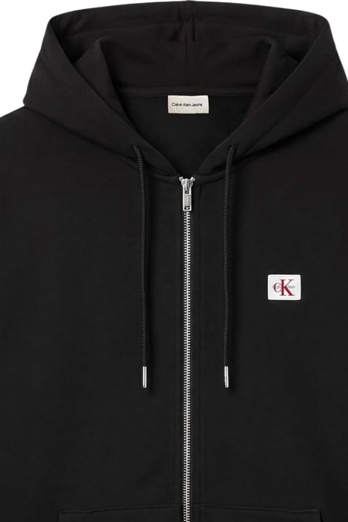 CALVIN KLEIN LVRHG TERRY BADGE FZ HOODIE en color NEGRO (2)