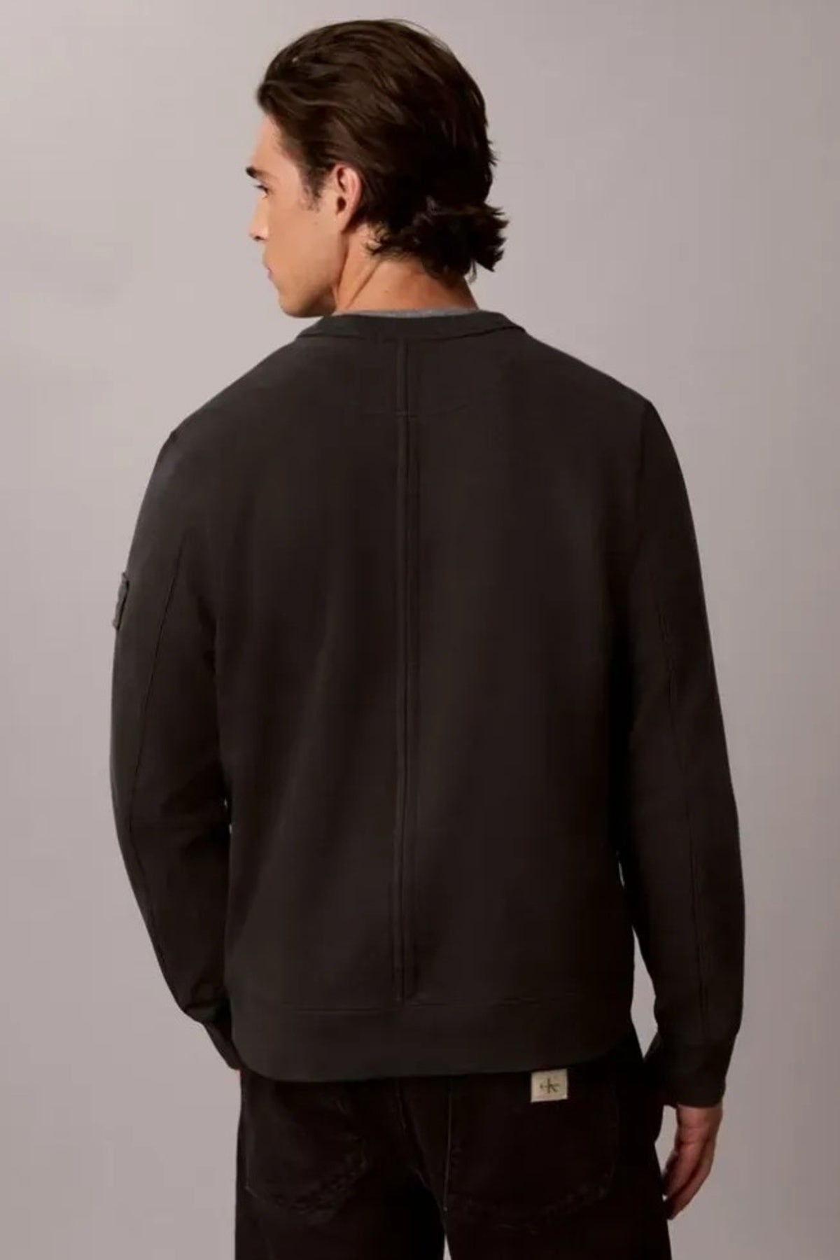 CALVIN KLEIN LVRJG TERRY BADGE CN SWEATS en color NEGRO (3)