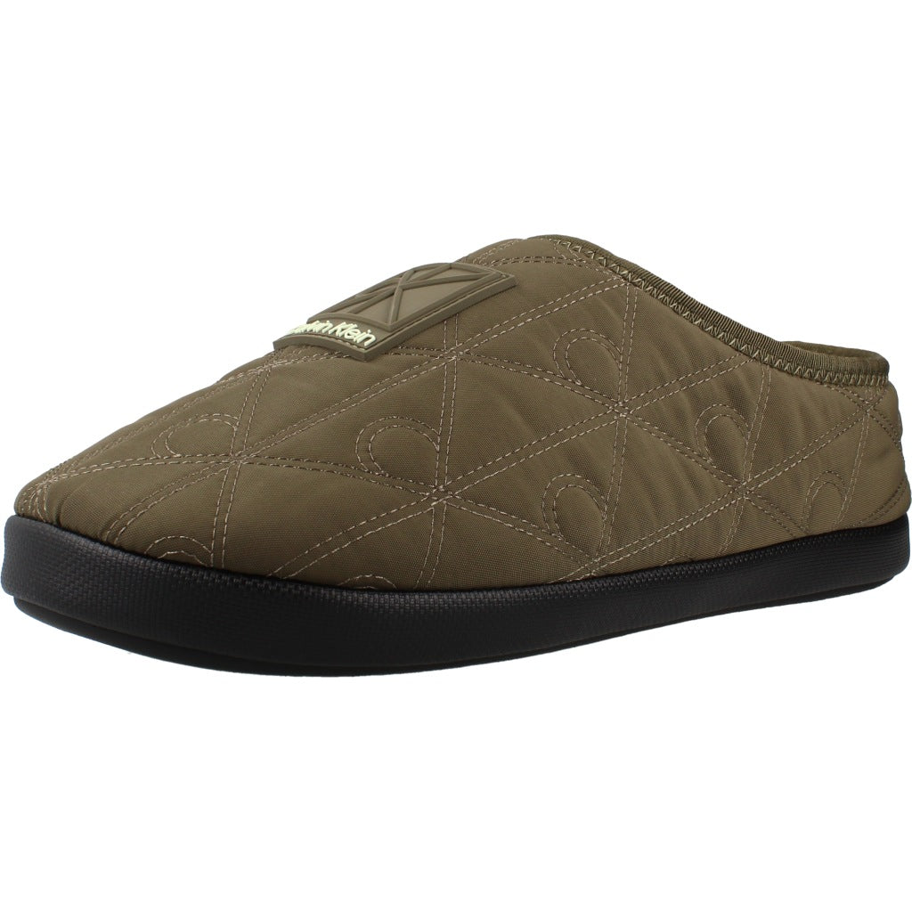 CALVIN KLEIN HMHM HOME SLIPPER QUILTED RIP en color VERDE (1)
