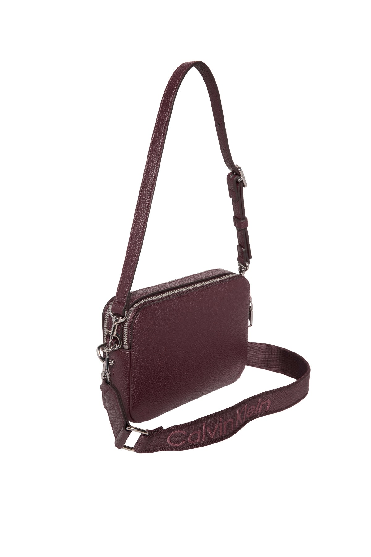 CALVIN KLEIN LVFG WEBBING X STRAP CAMERA en color BURDEOS (3)