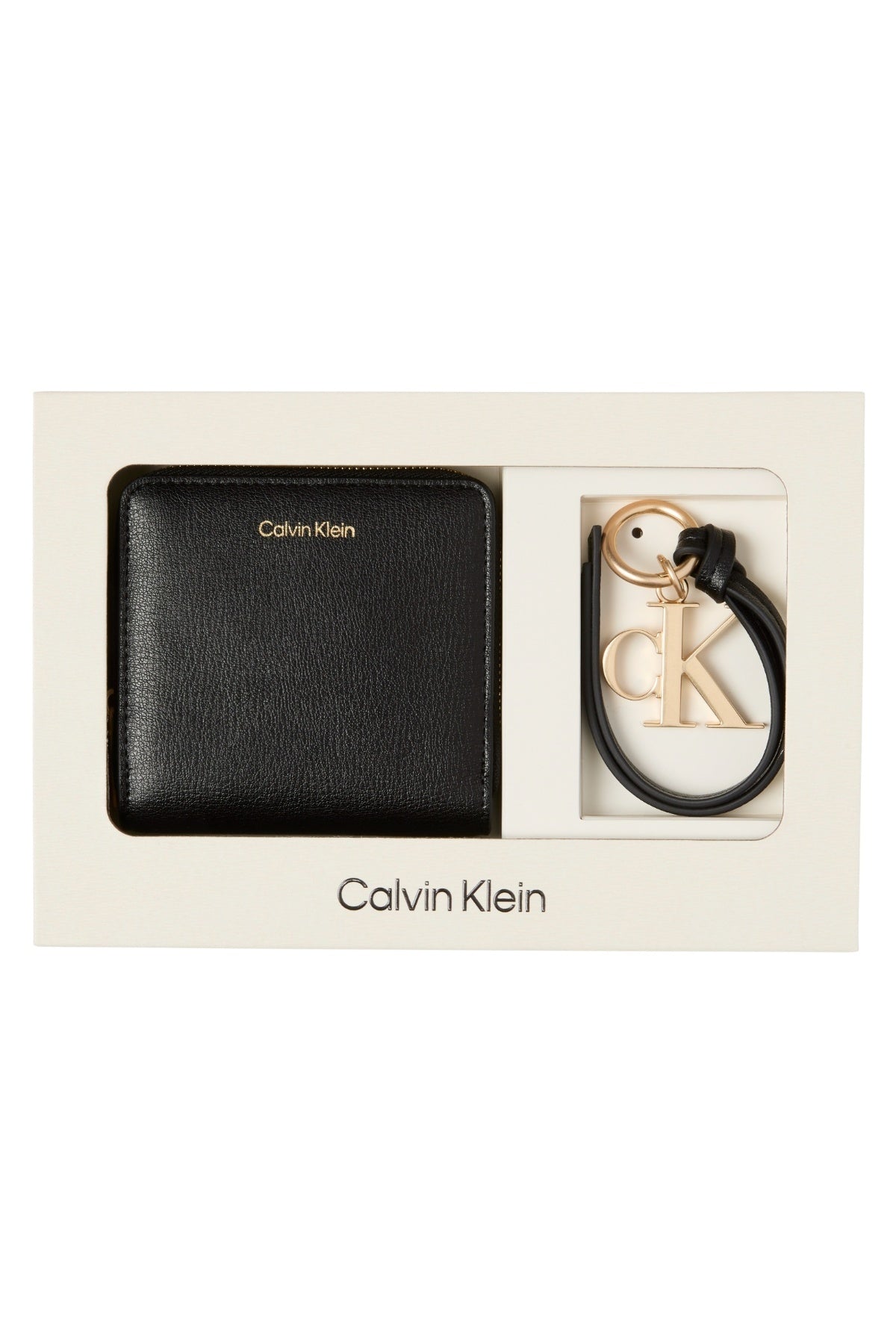 CALVIN KLEIN LVFG CK WALLET CK KEY FOB en color NEGRO (1)