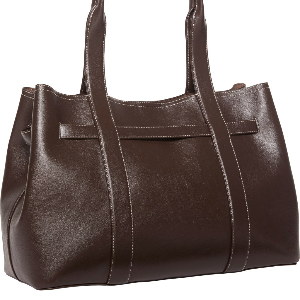 CALVIN KLEIN LVFG BUCKLE MEDIUM WORK TOTE en color MARRON (5)