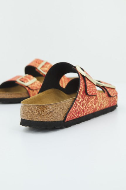 BIRKENSTOCK ARIZONA MF SHINY PYTHON en color ROJO (3)