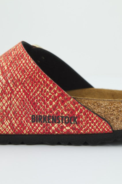 BIRKENSTOCK ARIZONA MF SHINY PYTHON en color ROJO (4)