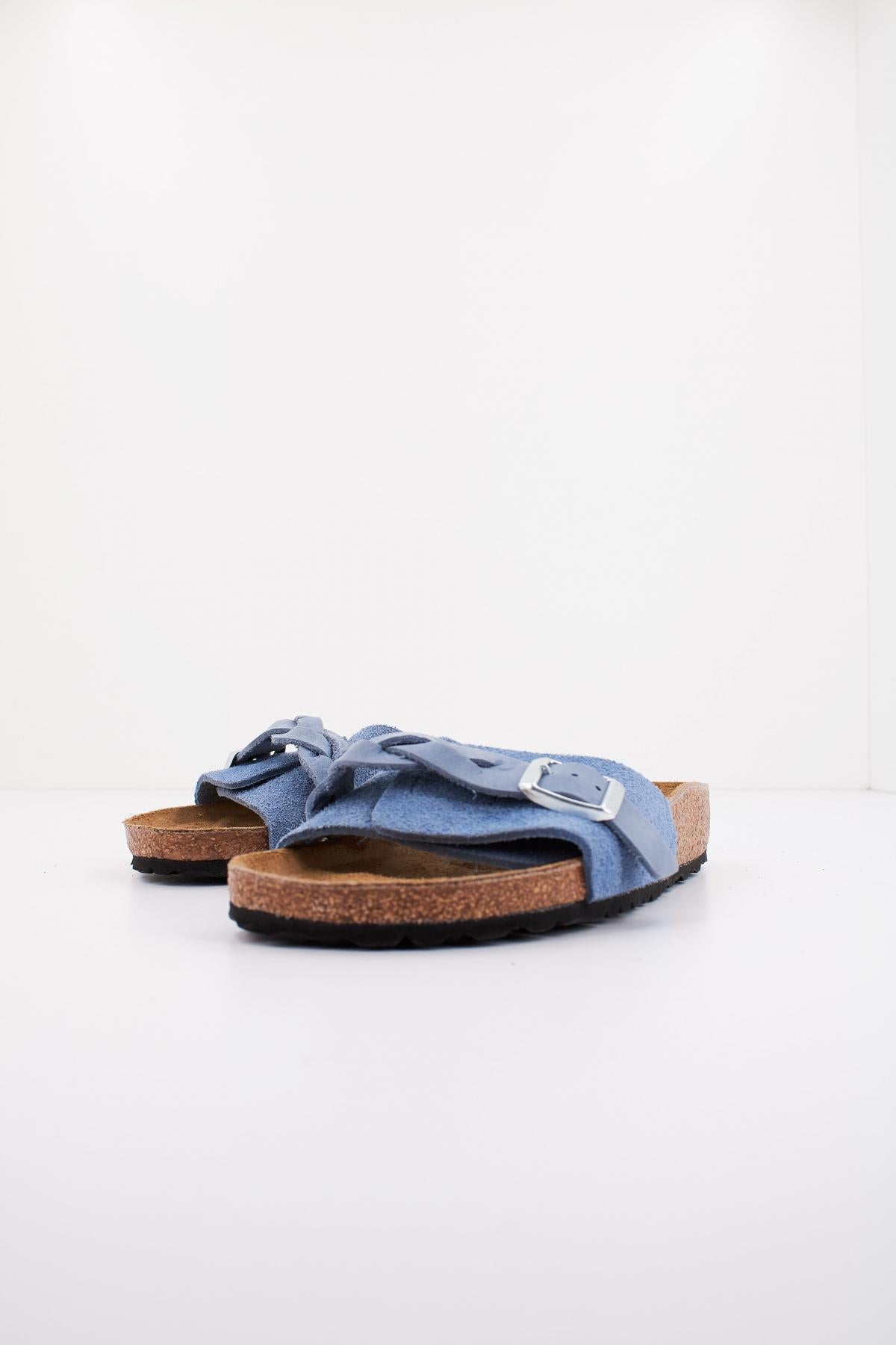 BIRKENSTOCK PULA BRAIDED SUEDE LEATHE en color AZUL (2)