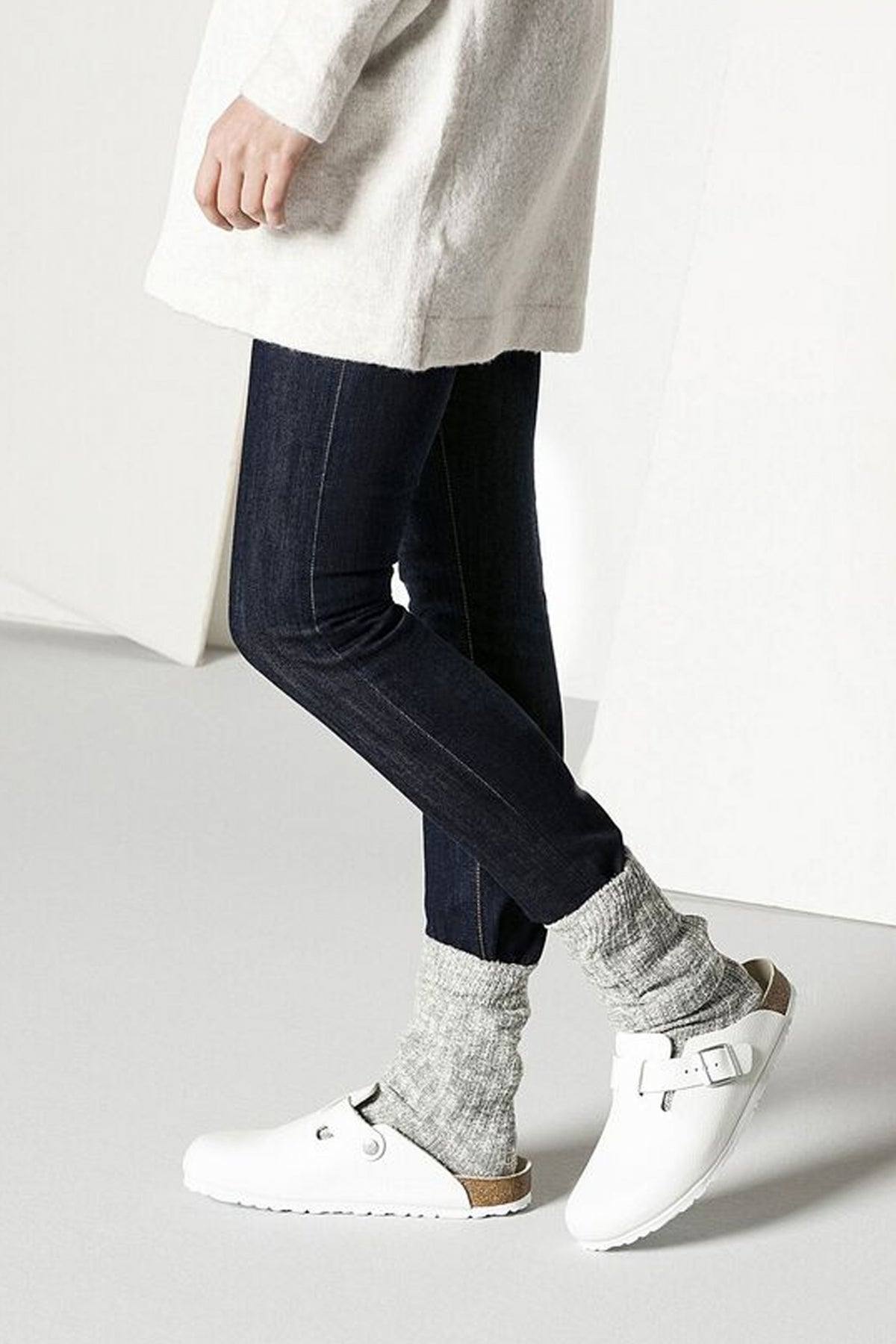 BIRKENSTOCK COTTON SLUB WOMEN en color GRIS (4)