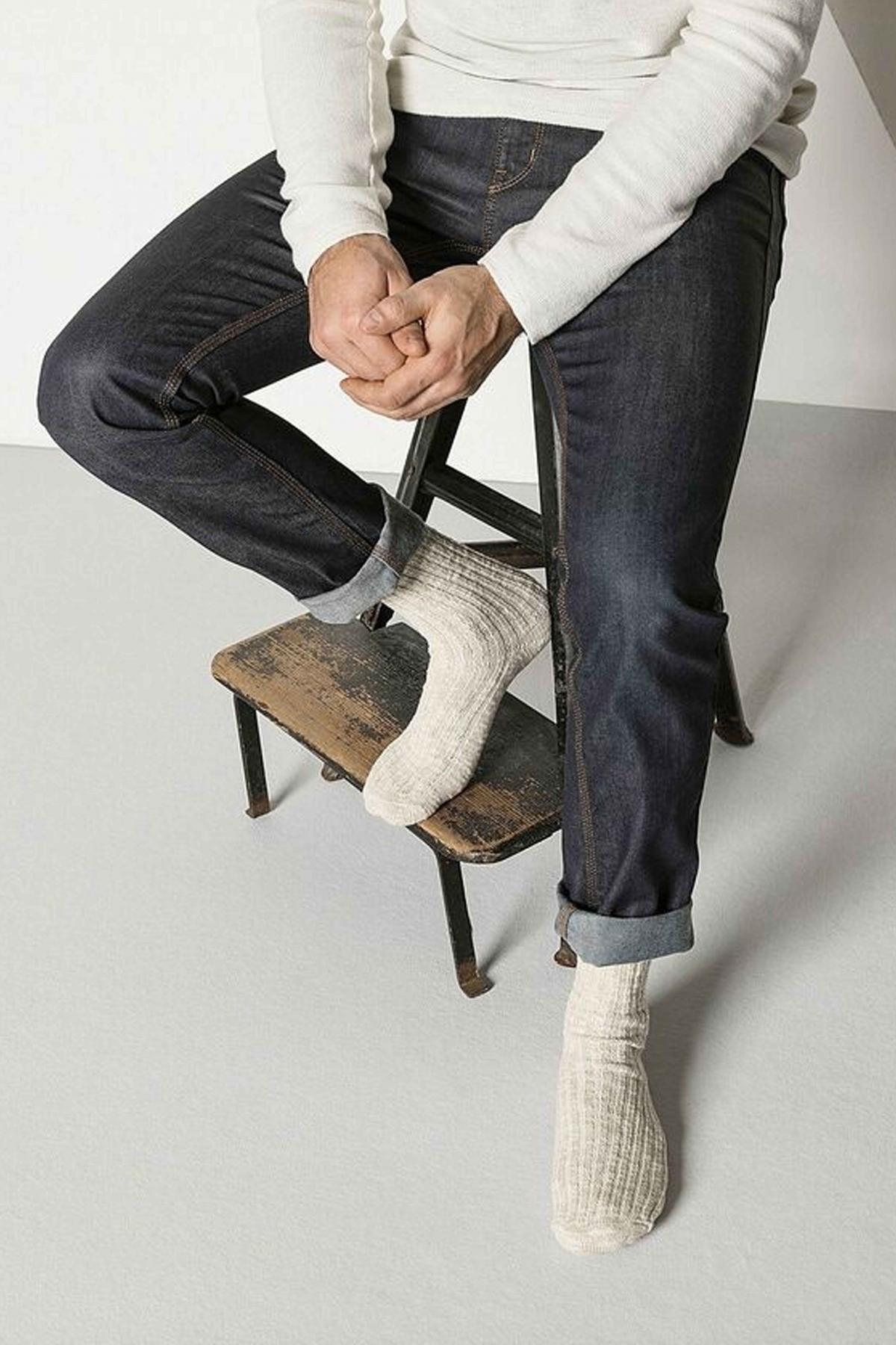BIRKENSTOCK COTTON SLUB MEN en color BEIS (4)