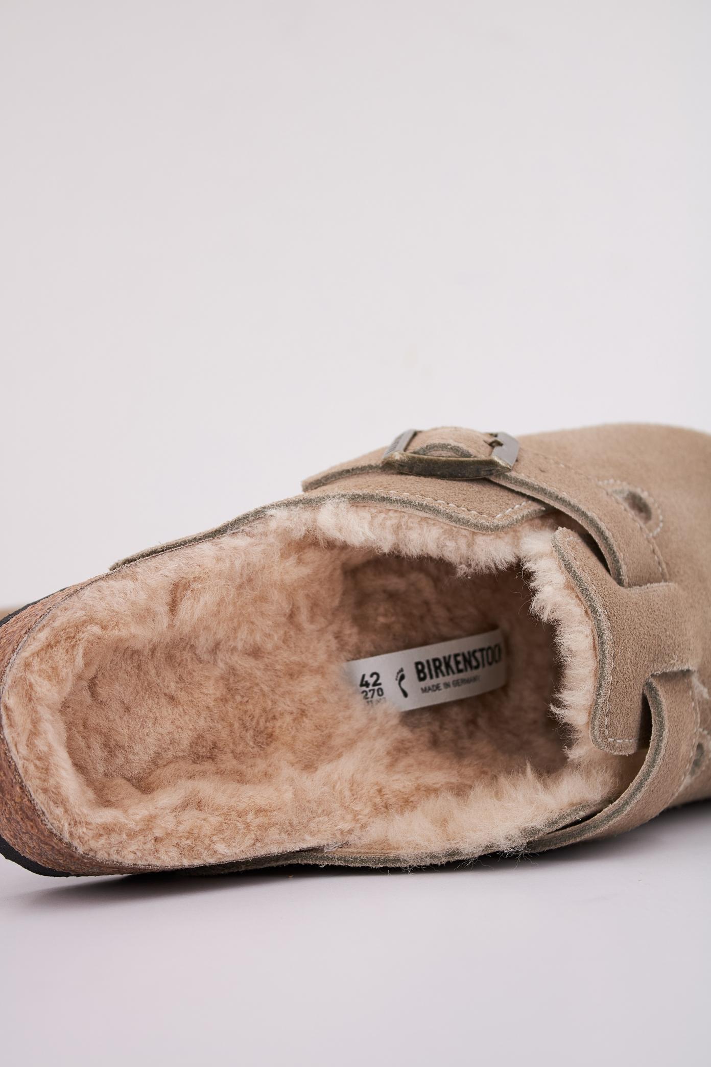 BIRKENSTOCK BI BOSTON SHEARLING en color MARRON CLARO (5)