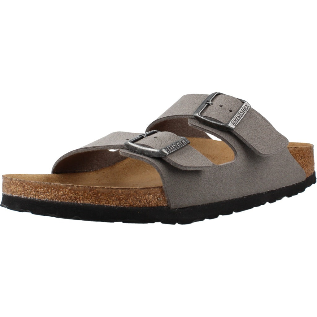 BIRKENSTOCK ARIZONA VEGAN BIRKIBUC en color GRIS (1)
