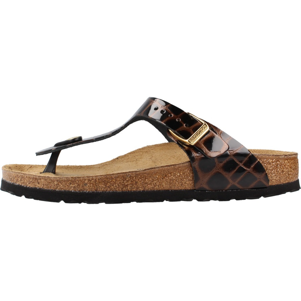 BIRKENSTOCK BI GIZEH LEATHER en color MARRON (2)