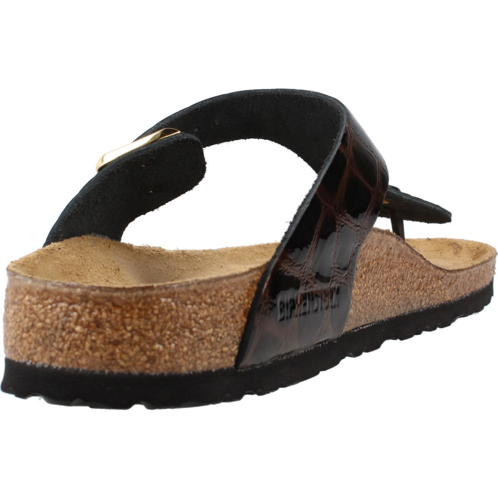 BIRKENSTOCK BI GIZEH LEATHER en color MARRON (3)