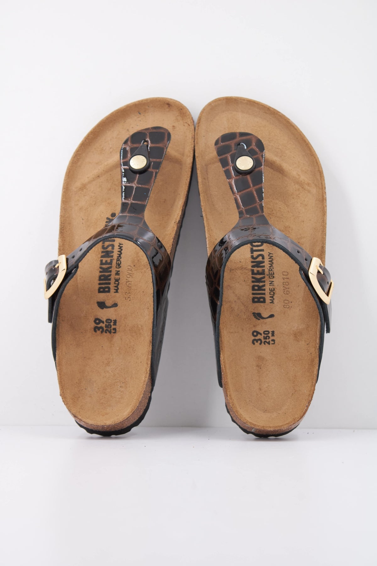 BIRKENSTOCK BI GIZEH LEATHER en color MARRON (3)