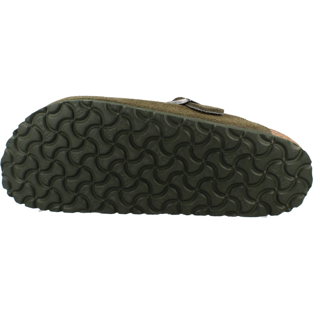 BIRKENSTOCK BI BOSTON SHEARLING SUEDE en color VERDE (6)