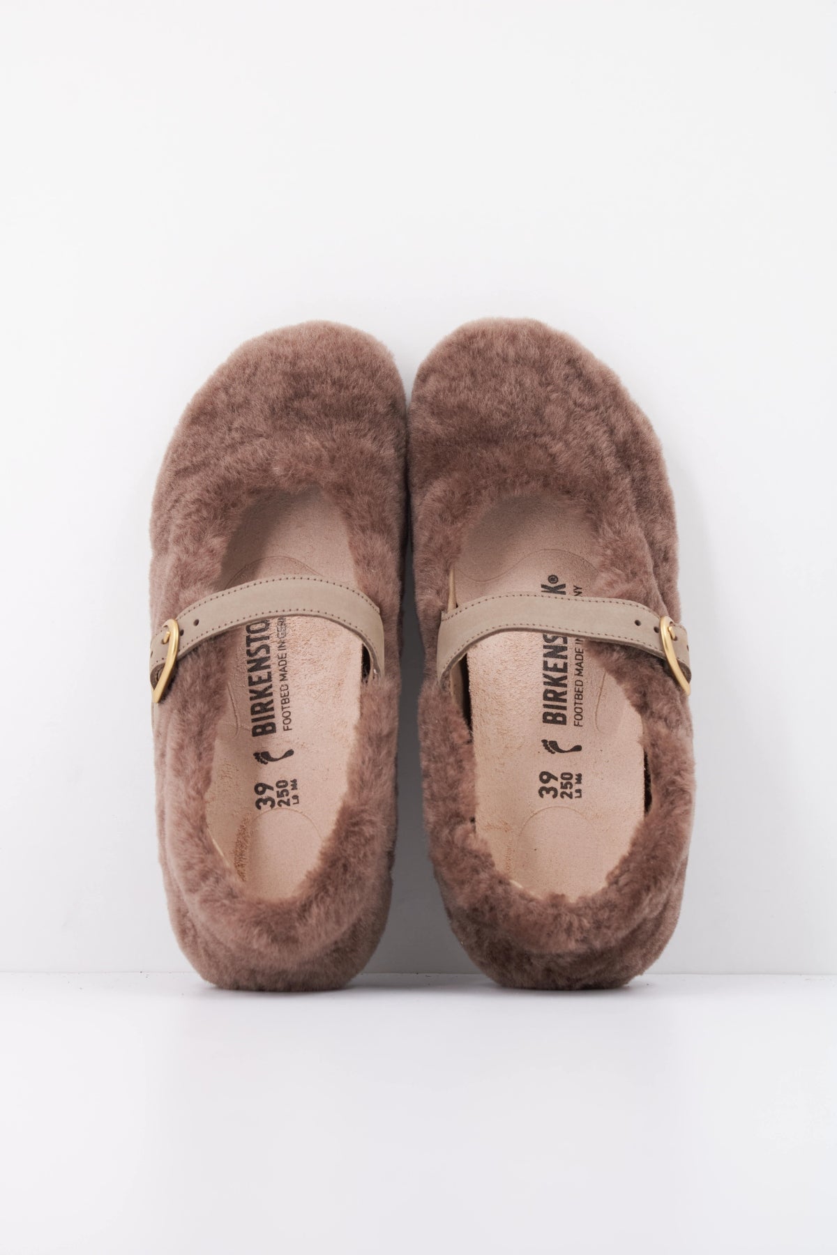BIRKENSTOCK Bailarinas Santa Clarita Borrego marrón en color MARRON (3)
