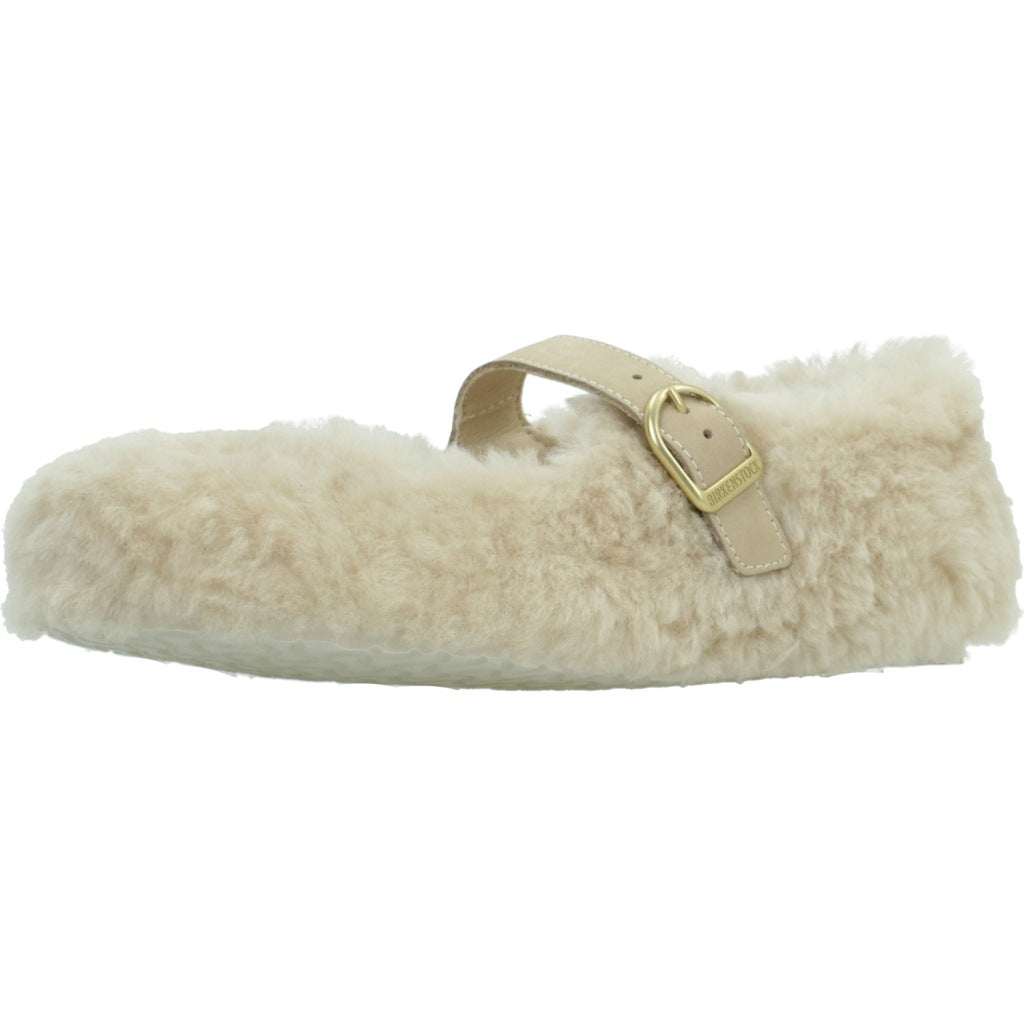 BIRKENSTOCK Bailarina Santa Clarita Borrego Blanco en color BLANCO (1)