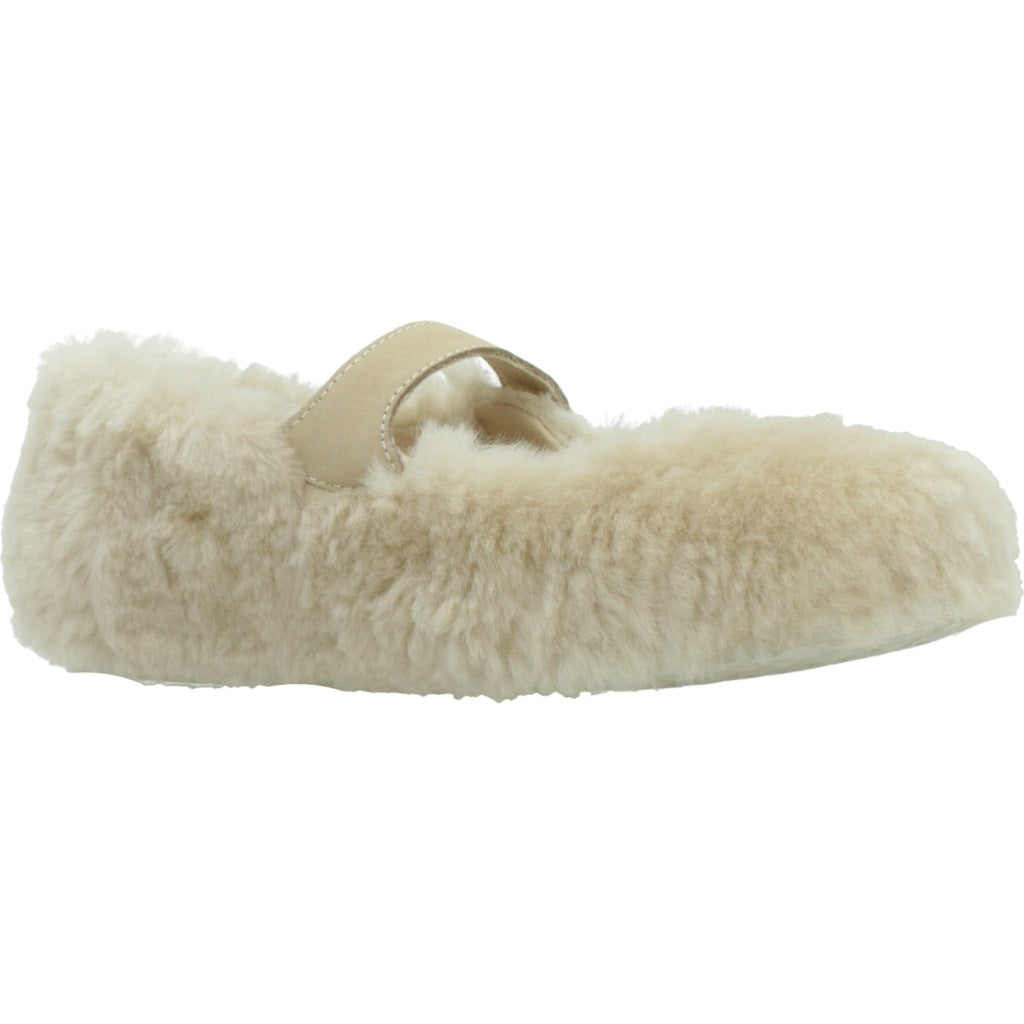 BIRKENSTOCK Bailarina Santa Clarita Borrego Blanco en color BLANCO (5)
