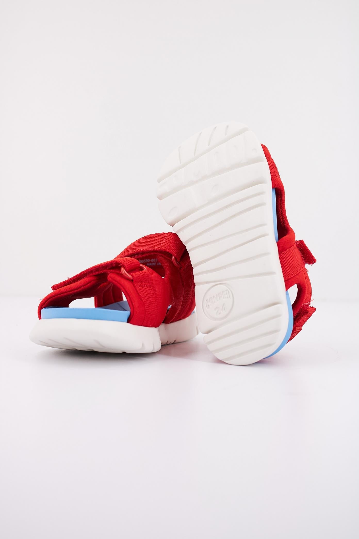CAMPER ORUGA SANDAL KIDS en color ROJO (4)