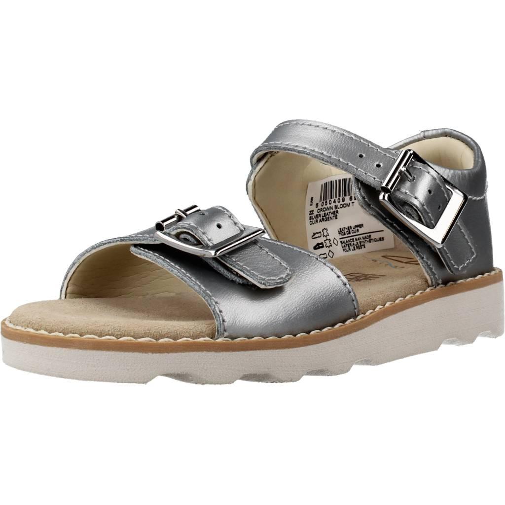 CLARKS CROWN BLOOM T en color PLATA (1)