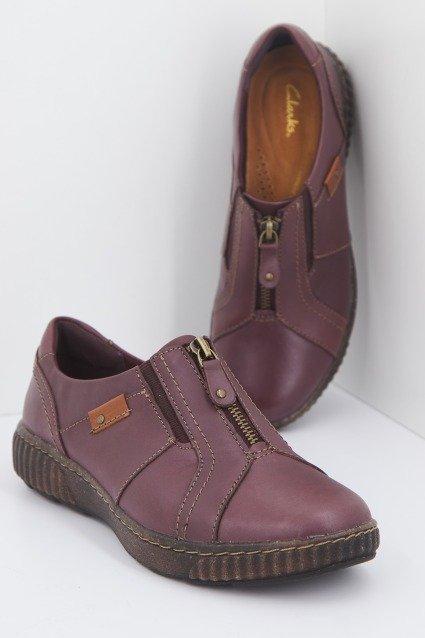 CLARKS MAGNOLIA ZIP en color BURDEOS (1)
