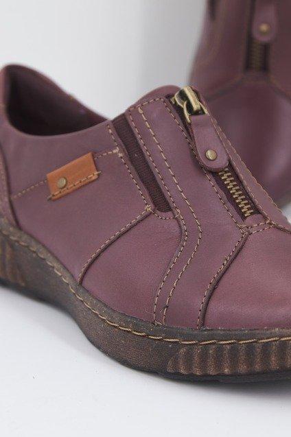 CLARKS MAGNOLIA ZIP en color BURDEOS (4)