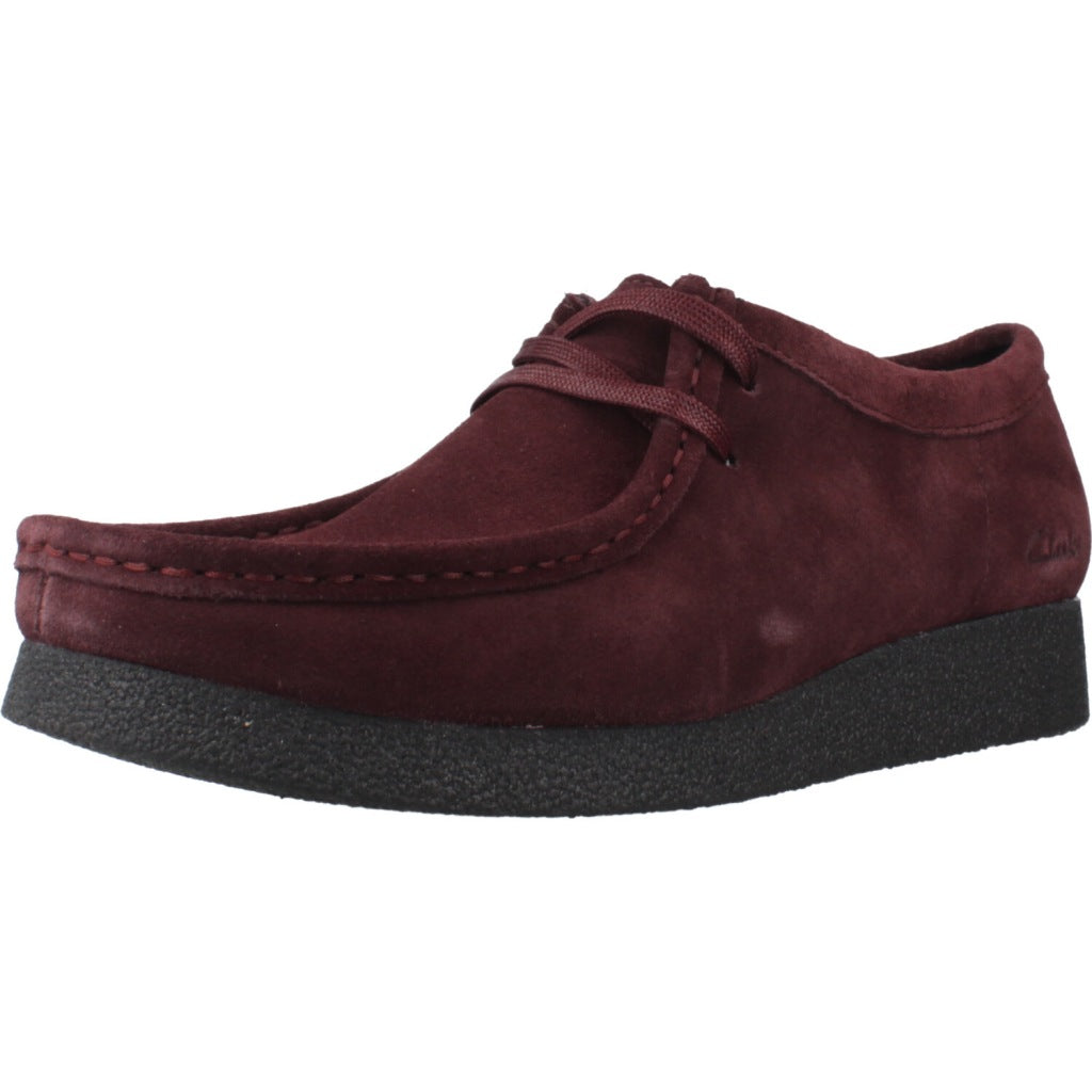 CLARKS WALLABEE EVO SH en color BURDEOS (1)